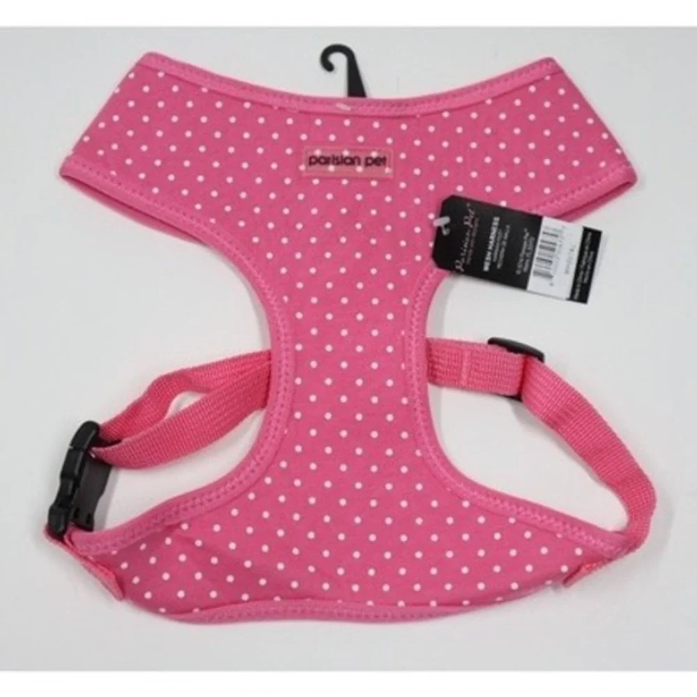 Parisian Pet Pink and White Polka Dot Harness - Size‎ XL